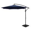 Instahut 3m Cantilever Umbrella w/Base Navy Beach Patio Parasol
