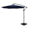 Instahut 3m Cantilever Umbrella w/Base Navy Beach Patio Parasol