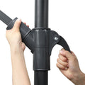Instahut 3m Cantilever Umbrella Black Outdoor Patio Beach Garden