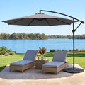 Instahut 3m Cantilever Umbrella Outdoor Garden Patio Beach Grey
