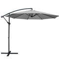 Instahut 3m Cantilever Umbrella Outdoor Garden Patio Beach Grey