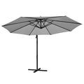 Instahut 3m Cantilever Umbrella Outdoor Garden Patio Beach Grey