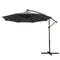 Instahut 3M Cantilever Umbrella LED Charcoal Garden Patio Shade