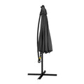 Instahut 3M Cantilever Umbrella LED Charcoal Garden Patio Shade