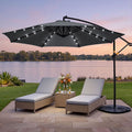 Instahut 3M Cantilever Umbrella LED Charcoal Garden Patio Shade