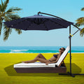 Instahut 3M Cantilever Umbrella LED Light Garden Shade