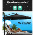 Instahut 3m Cantilever Umbrella Black Outdoor Garden Patio Base