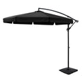Instahut 3m Cantilever Umbrella Black Outdoor Patio Garden Base