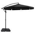 Instahut 3m Cantilever Umbrella Black Outdoor Patio Garden Base