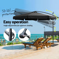 Instahut 3m Cantilever Umbrella Black Outdoor Patio Garden Base