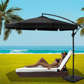 Instahut 3m Cantilever Umbrella Black Outdoor Patio Garden Base