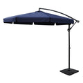 Instahut 3m Cantilever Outdoor Umbrella w/ Base Navy