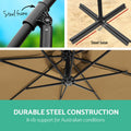 Instahut 3m Cantilever Outdoor Umbrella Garden Patio Beige