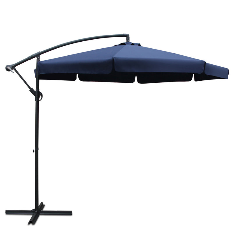Instahut 3m Cantilever Umbrella Outdoor Garden Patio Navy