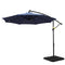 Instahut 3M Cantilever Umbrella LED Navy Garden Patio Base