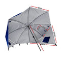 Instahut Beach Umbrella 2.7m Garden Sun Shade Outdoor Canopy Pole