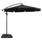 Instahut 3m Cantilever Umbrella Black w/Base Garden Patio