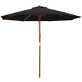 Instahut 2.7m Outdoor Umbrella Black Pole Beach Garden Patio Sun