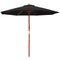 Instahut 2.7m Outdoor Umbrella Black Pole Beach Garden Patio Sun