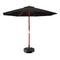 Instahut 2.7m Outdoor Umbrella Black with Base Pole Stand Garden