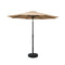 Instahut 2.7m Outdoor Umbrella with Base Pole Stand Garden Sun Beige