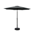 Instahut 2.7m Outdoor Umbrella Black UV Tilt Base Beach Patio