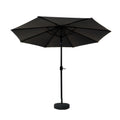 Instahut 2.7m Outdoor Umbrella Black UV Tilt Base Beach Patio