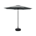 Instahut 2.7m Outdoor Umbrella with Base Pole Stand Garden Charcoal