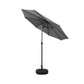 Instahut 2.7m Outdoor Umbrella with Base Pole Stand Garden Charcoal