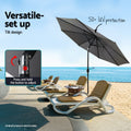 Instahut 2.7m Outdoor Umbrella Tilt Charcoal Garden Patio UV