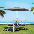 Instahut 2.7m Outdoor Umbrella Tilt Charcoal Garden Patio UV
