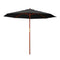 Instahut 3m Umbrella Black Outdoor Patio Garden Beach Sun Stand Pole