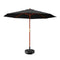 Instahut 3m Outdoor Umbrella with Base Pole Garden Sun Deck Black