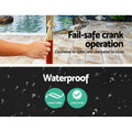 Instahut 3m Outdoor Umbrella with Base Pole Garden Sun Deck Black