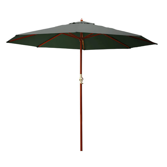 Instahut 3m Outdoor Umbrella Pole Beach Patio Garden Sun Stand Charcoal
