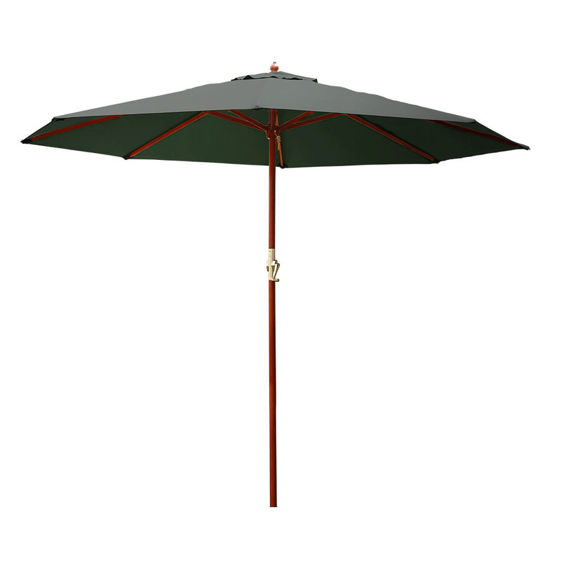 Instahut 3m Outdoor Umbrella Pole Beach Patio Garden Sun Stand Charcoal