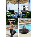 Instahut 3m Outdoor Umbrella with Base Tilt Beige Beach Garden Patio