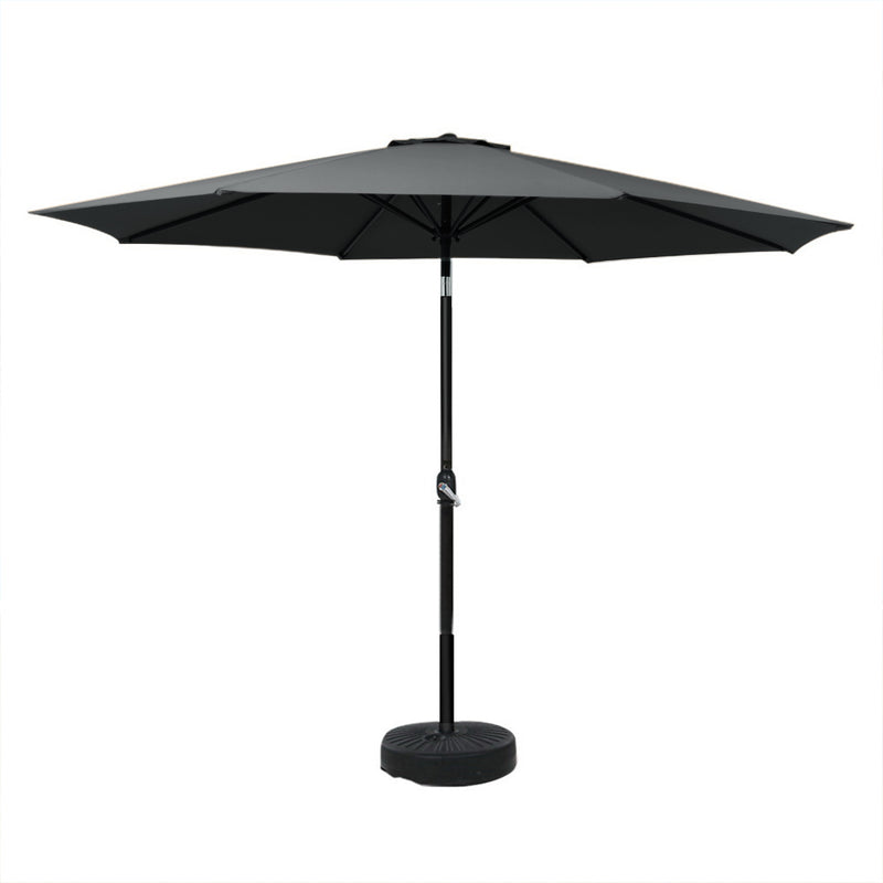 Instahut 3m Outdoor Umbrella Black UV Beach Garden Tilt Pole