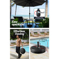 Instahut 3m Outdoor Umbrella Black UV Beach Garden Tilt Pole