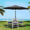 Instahut 3m Outdoor Umbrella Black UV Beach Garden Tilt Pole