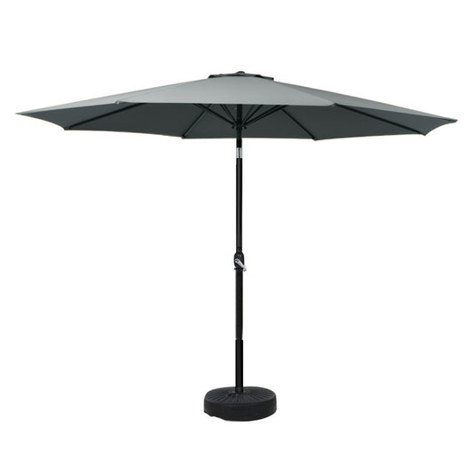 Instahut 3m Outdoor Umbrella Base Charcoal Garden Patio UV Tilt