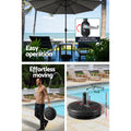 Instahut 3m Outdoor Umbrella Base Charcoal Garden Patio UV Tilt