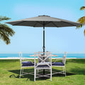 Instahut 3m Outdoor Umbrella Base Charcoal Garden Patio UV Tilt