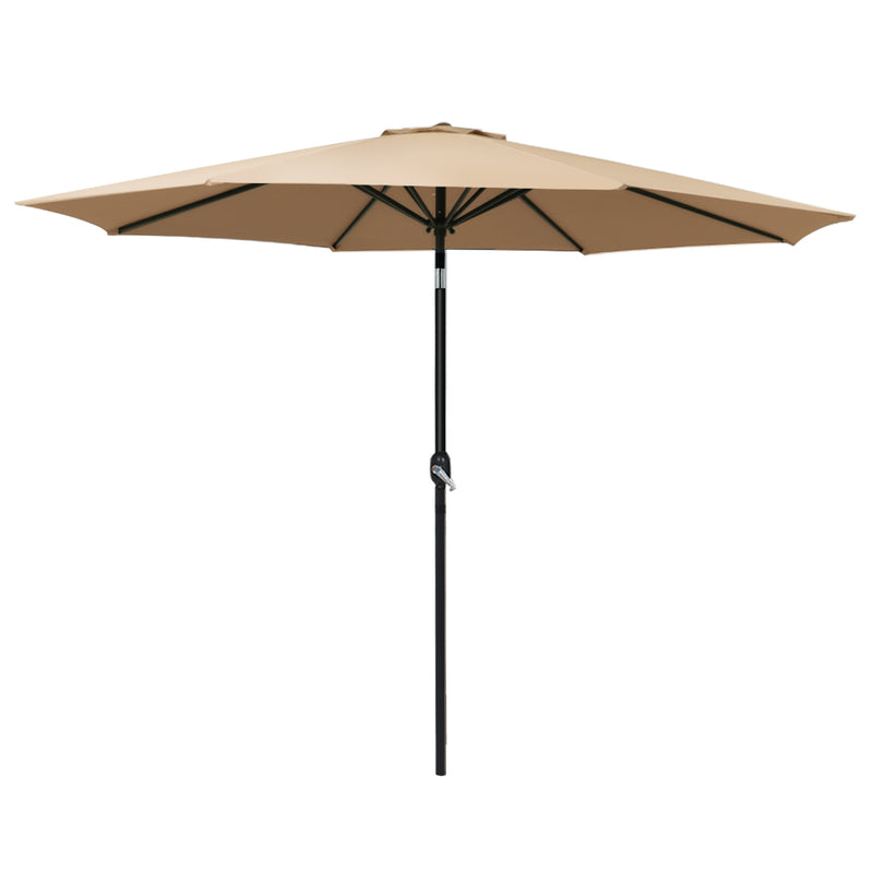 Instahut 3m Outdoor Umbrella Beige Beach Garden Patio Tilt
