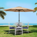 Instahut 3m Outdoor Umbrella Beige Beach Garden Patio Tilt
