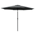 Instahut 3m Outdoor Umbrella Tilt Black Beach Garden Patio