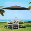 Instahut 3m Outdoor Umbrella Tilt Black Beach Garden Patio