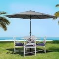 Instahut 3m Outdoor Umbrella Tilt Charcoal Beach Garden Patio