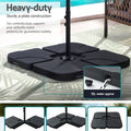 Instahut 4.57m Outdoor Umbrella with Base Stand Tilt Beige