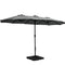 Instahut 4.57m Outdoor Umbrella with Base Stand Tilt Charcoal